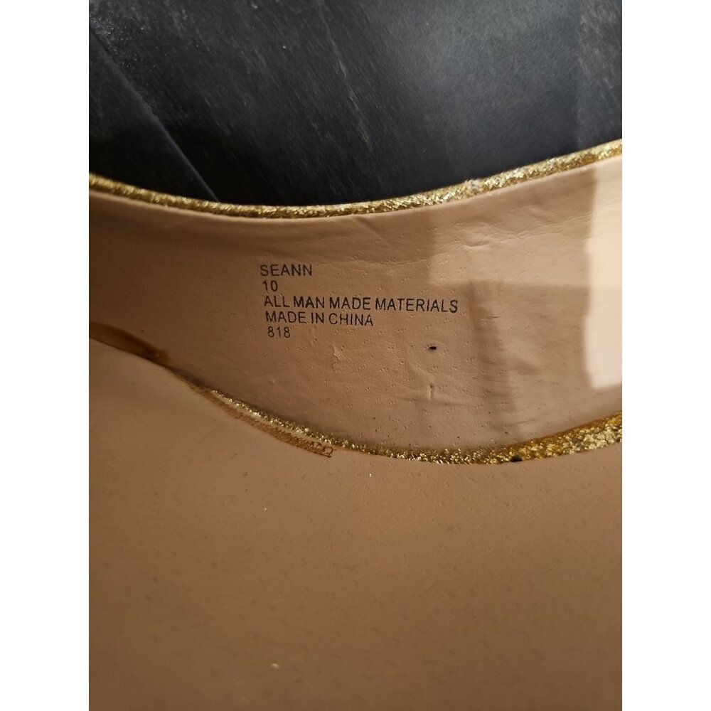 Betsey Johnson Seann Gold Silver Black Sparkle Glitter Platform High Heel (10) - Picture 5 of 6